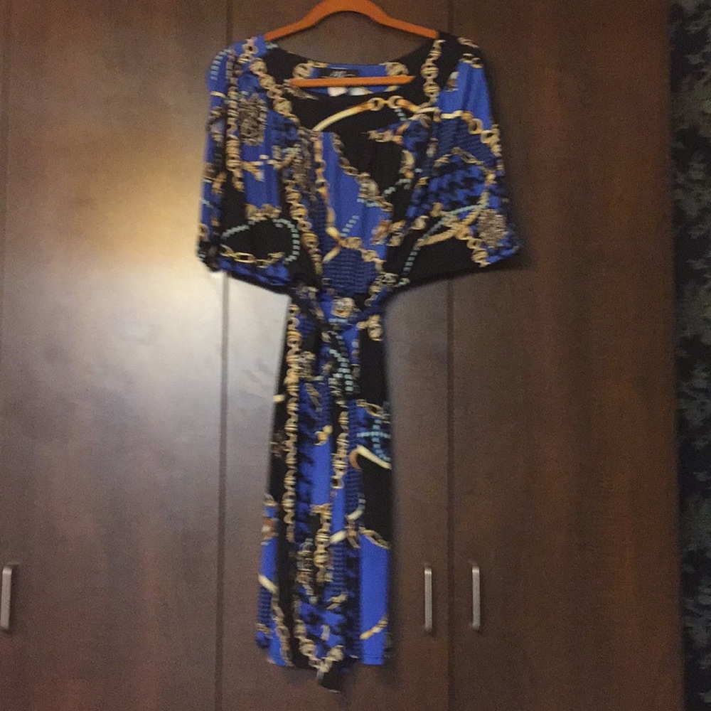 Midnight velvet belted dress